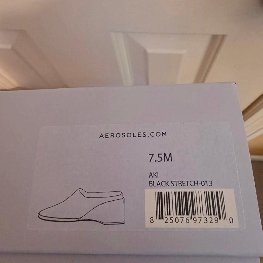 Aerosole AKI Stretch Mules - Black NEW - Picture 4 of 4